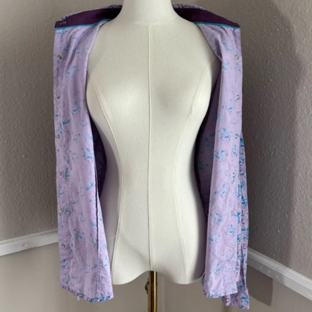Vintage Wrangler Equestrian Long Sleeve Button Purple Size Large - Picture 6 of 7